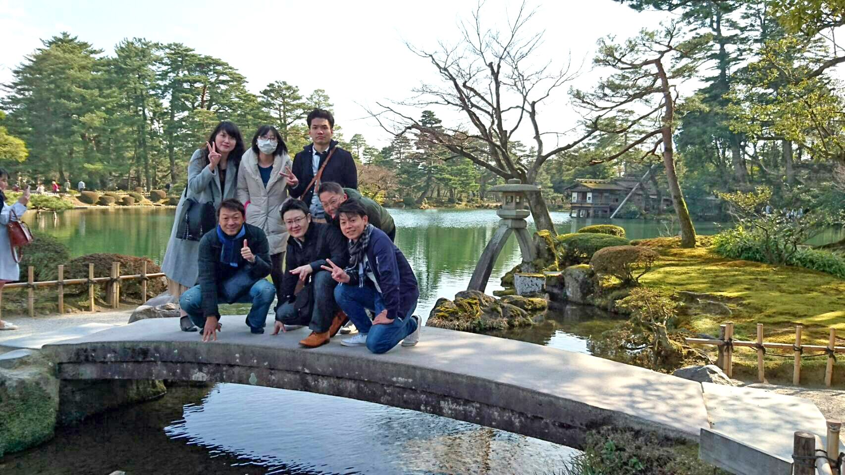 日本三名園「兼六園」で定番の撮影